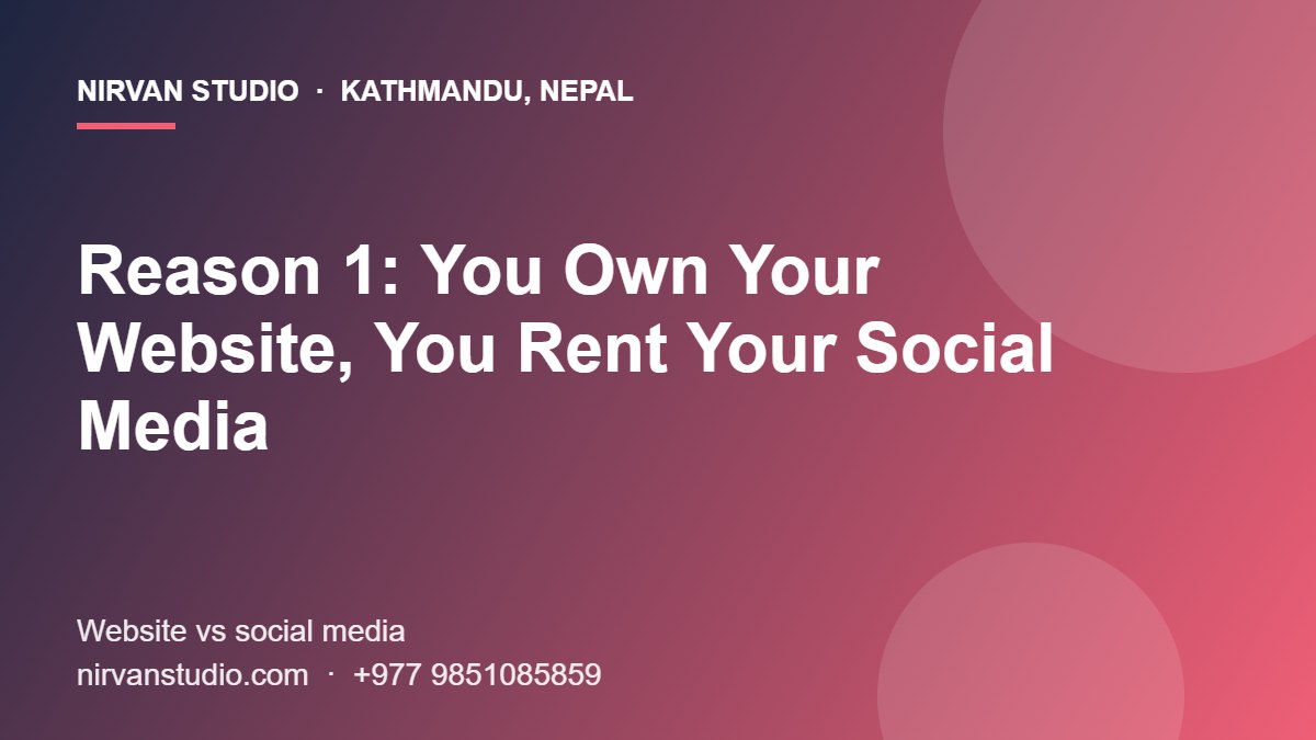 Website vs Social Media: 5 Proven Reasons a Website Wins for Business 1 Website vs social media – Reason 1: You Own Your Website, You Rent Your Social Media